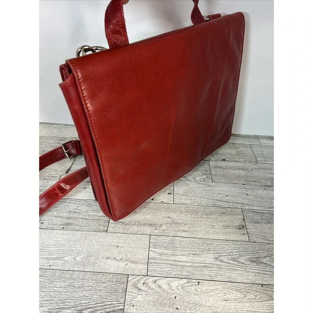 Wilson's Leather Structured Wine Red Executive Tote Bag | Genuine Leather Should